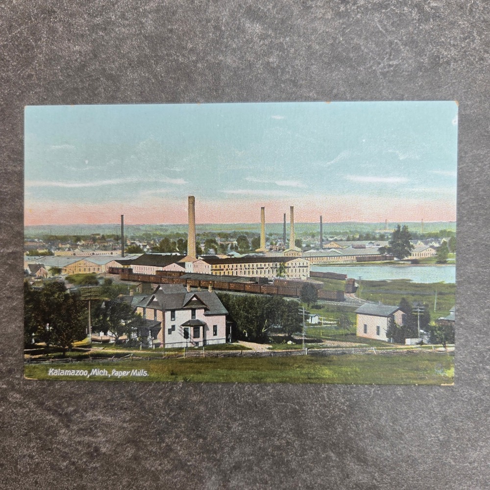 Kalamazoo Michigan Paper Mills Hugh C Leighton Antique Postcard 6920